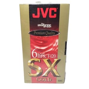 JVC SX Gold Premium T-120 SX Pack of 4 Blank VHS Tapes New Individually wrapped